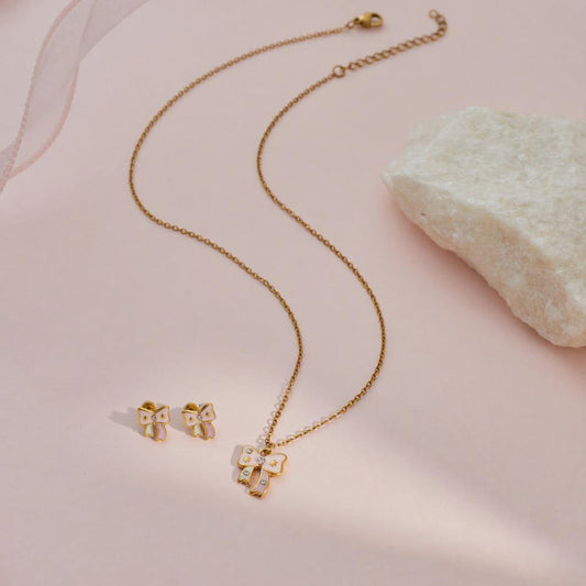 Blush Bow Set