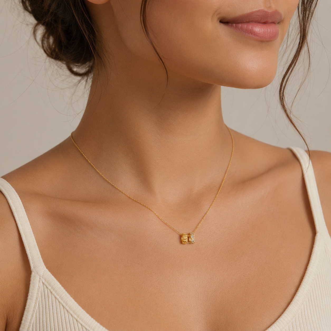 Golden Ribbed Charm