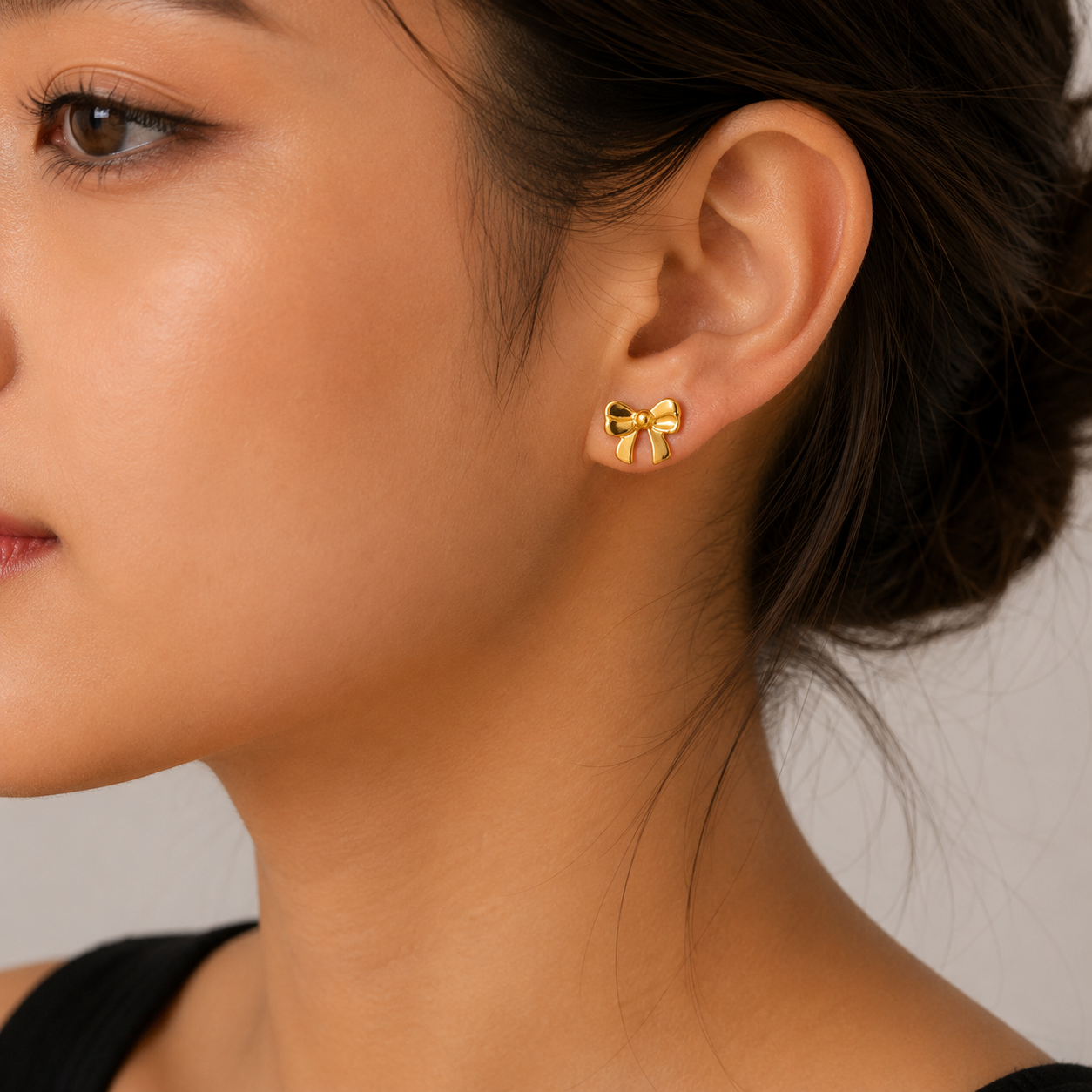 Golden Bow Studs