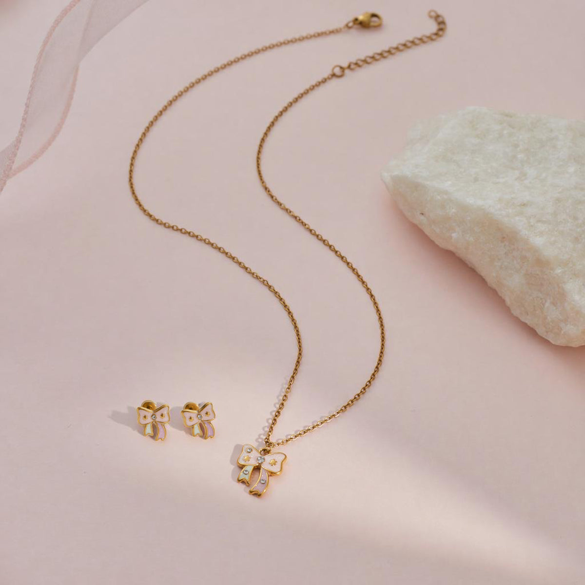 Blush Bow Set