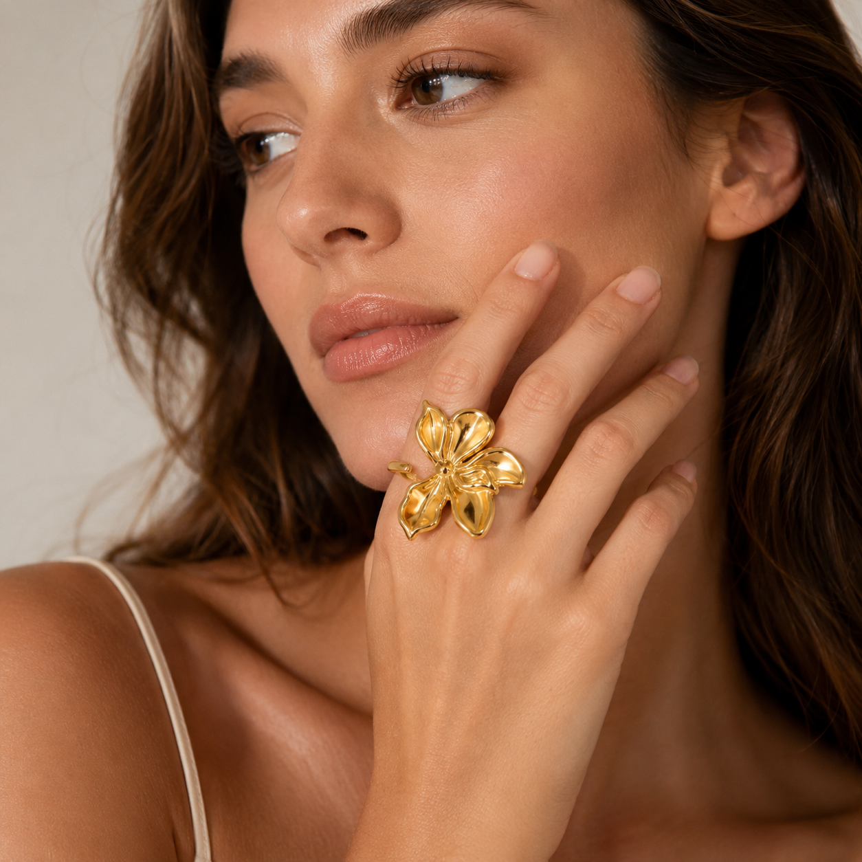 Lush Orchid Gold Ring
