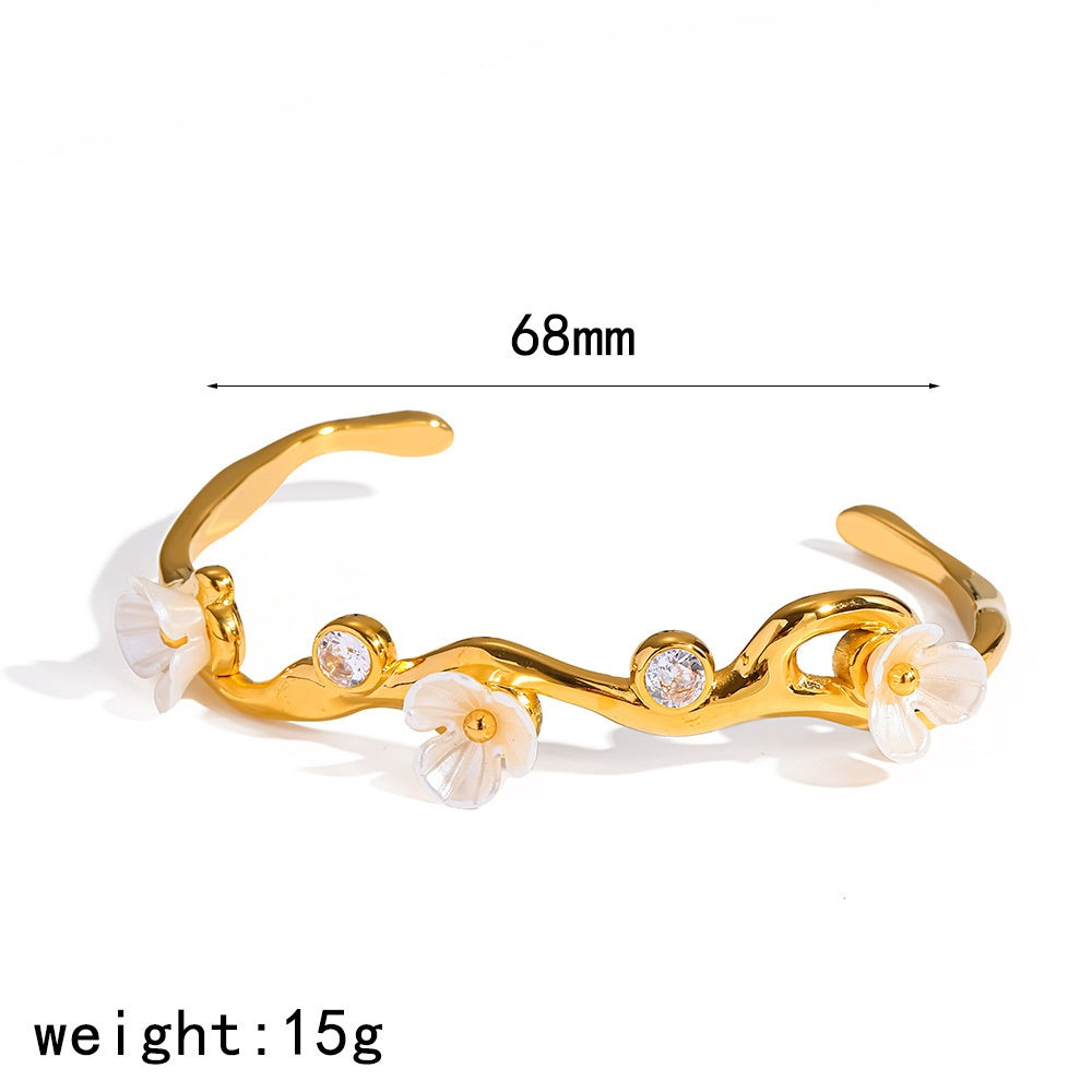Luxe Floral Vine Bangle