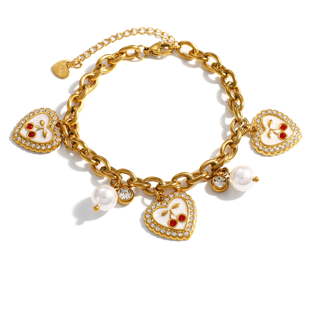 Sweet Cherry Charm Bracelet