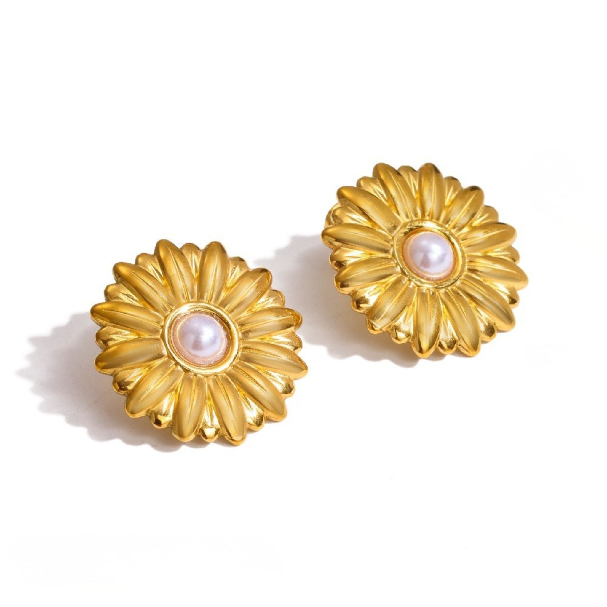 Sunflower Pearl Studs