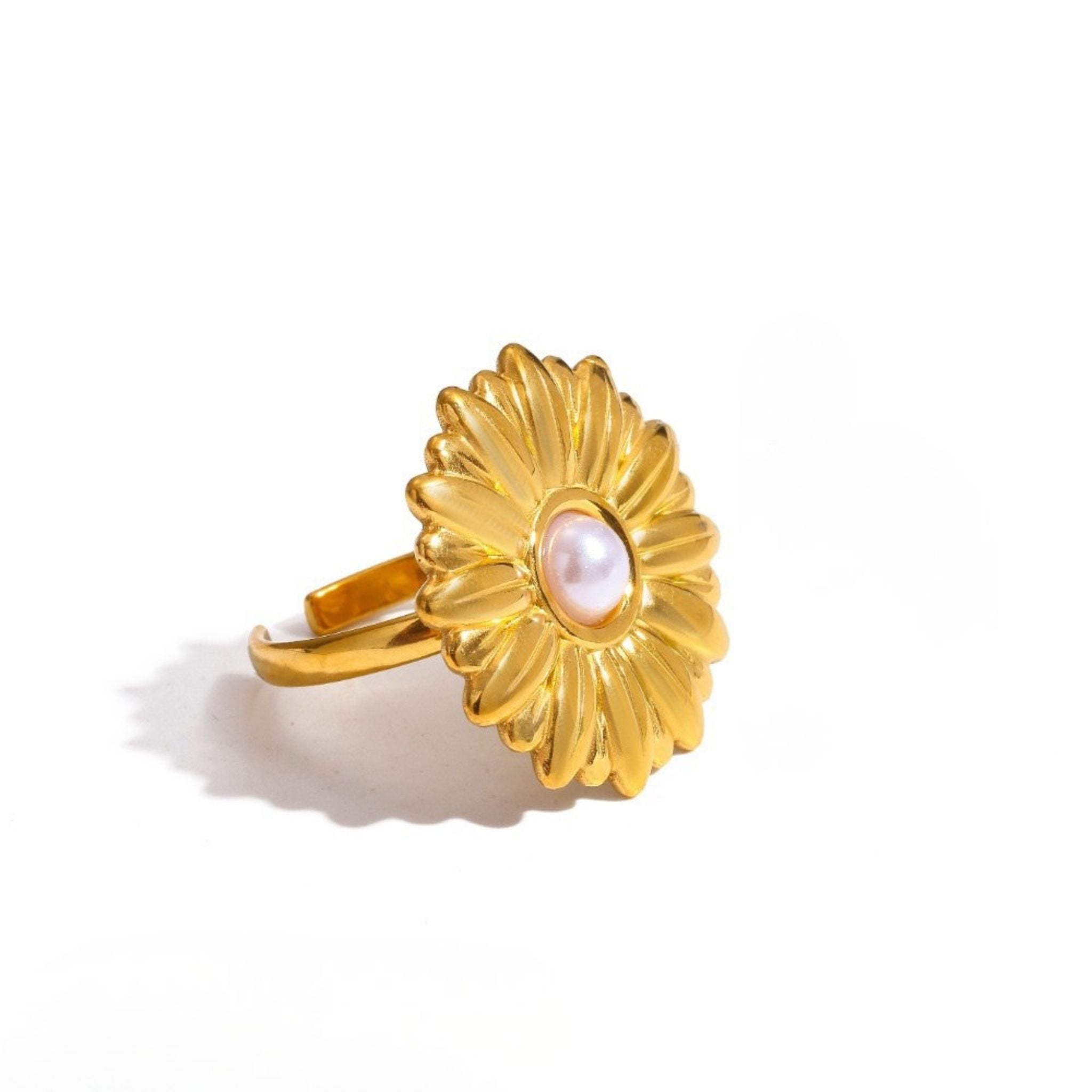 Sunflower Pearl Ring