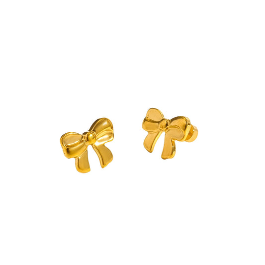 Golden Bow Studs