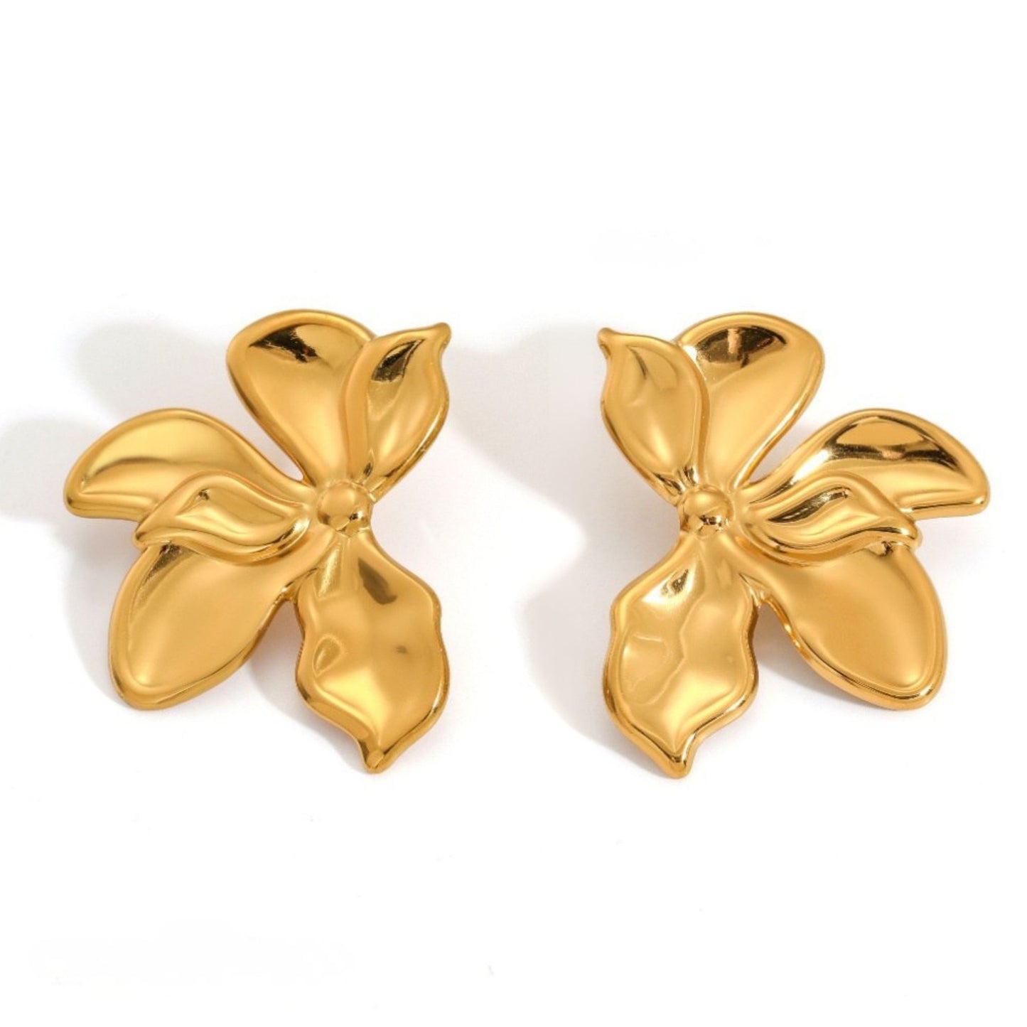 Lush Orchid Gold Studs
