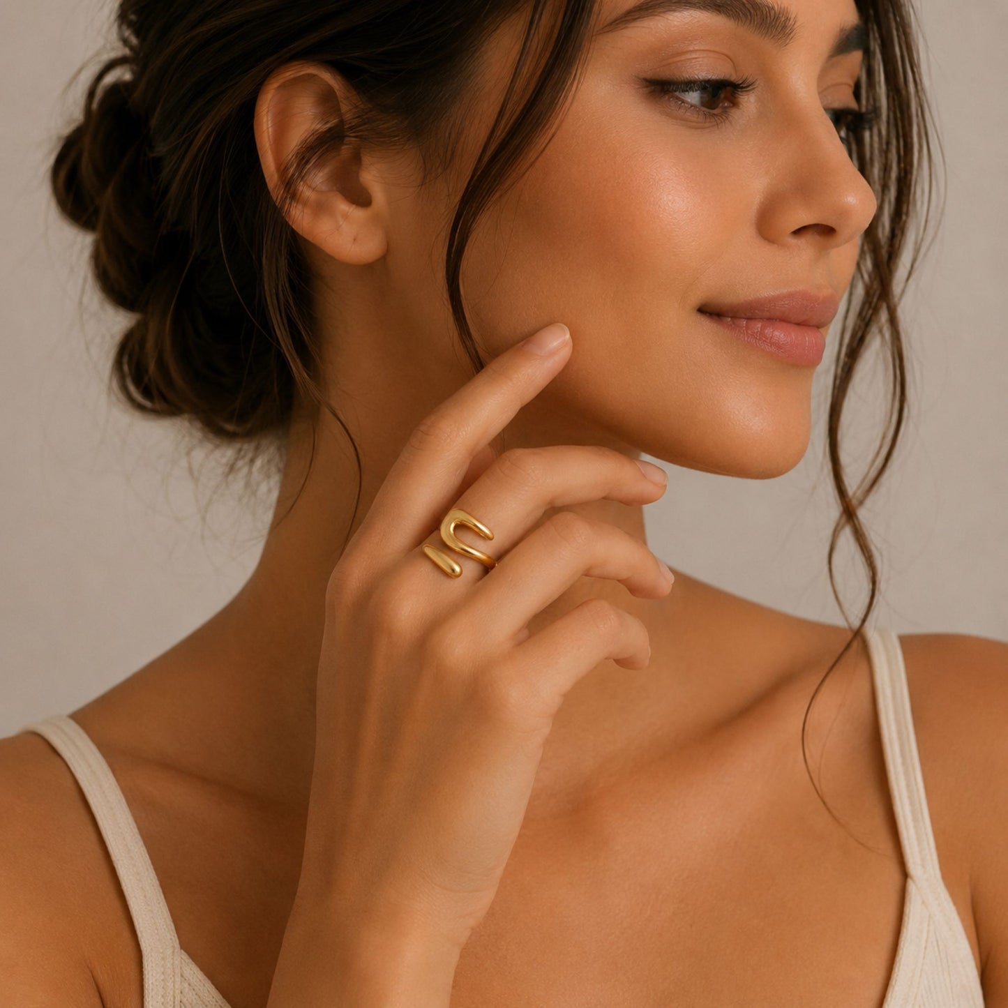 Golden Wave Ring