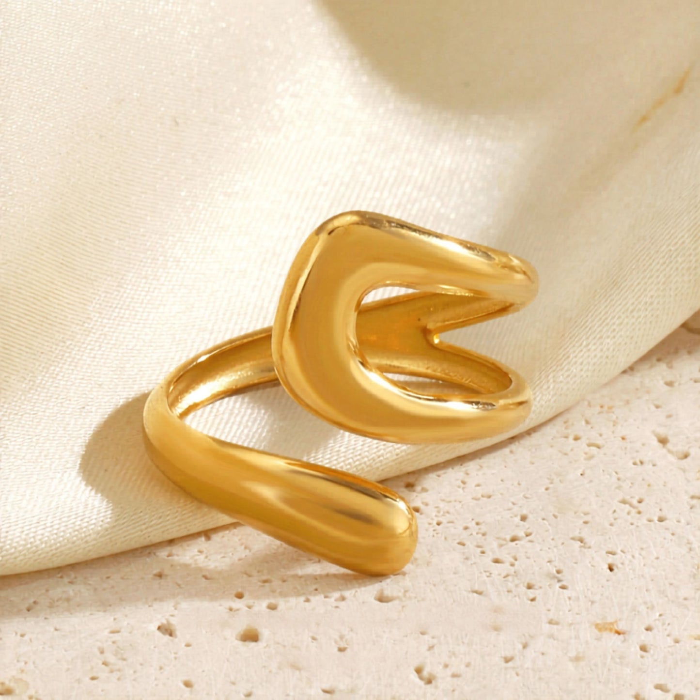 Golden Wave Ring