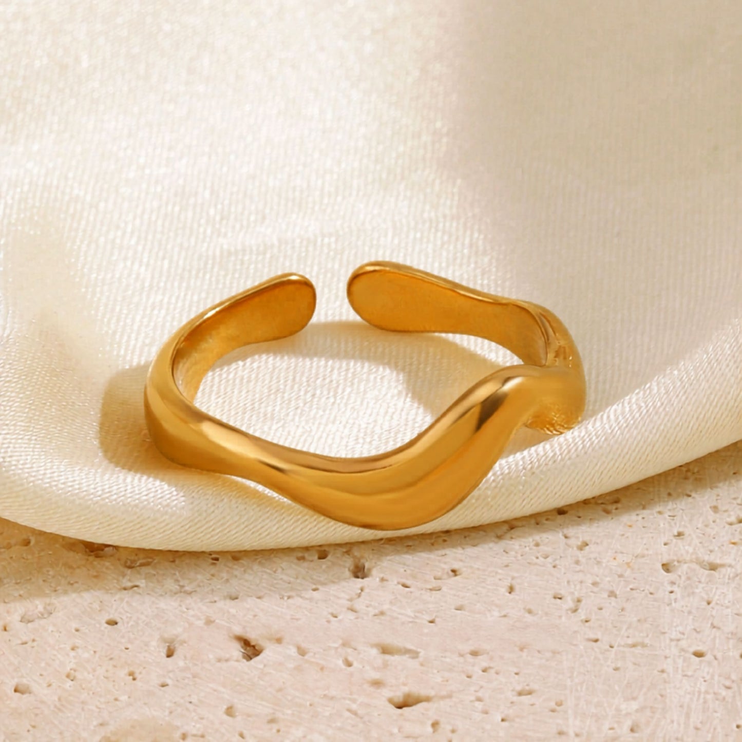 Satin Wave Ring